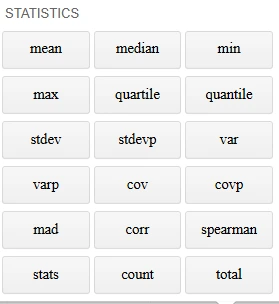 Manual of Online Graphing Calculator 6 Statistical Functions panel