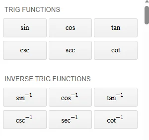 Manual of Online Graphing Calculator 4 Trigonometric functions panel