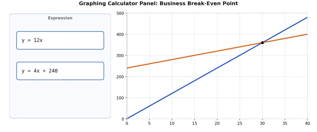 Graph Break even point